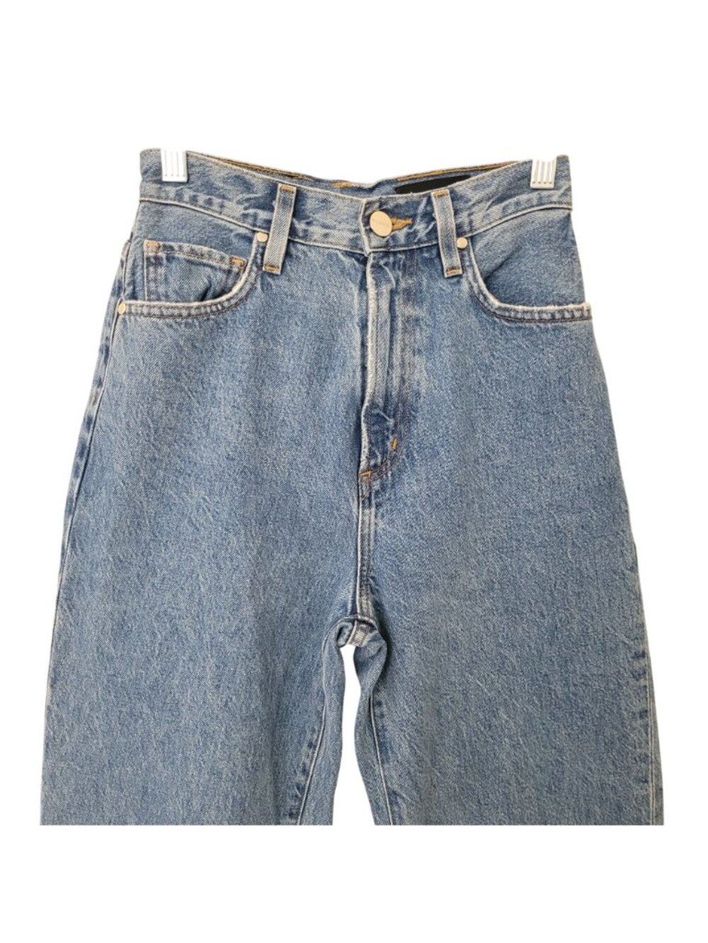 Goldsign High Waist Tapered Jeans Womens Size 23 Blue Cotton Denim - Picture 3 of 10